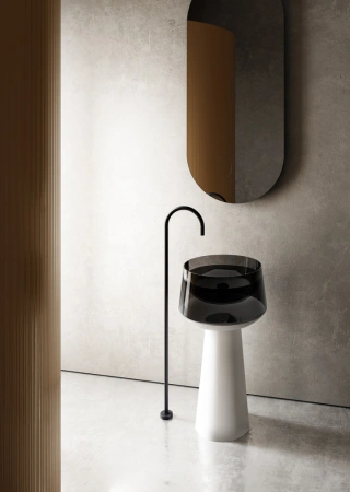 Напольная раковина Abber Kristall AT2706White-Onyx фото