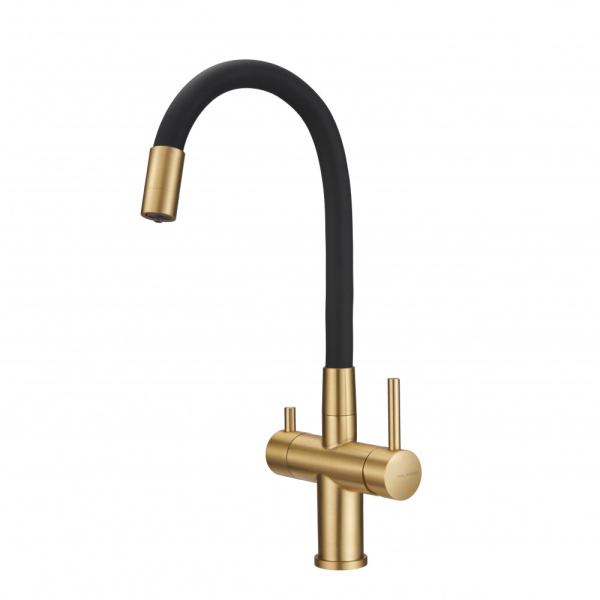 Смеситель для кухни под фильтр Milacio Ultra Naron MCU.560.GDB брашированное золото фото