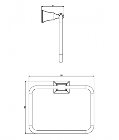 Полотенцедержатель Art&Max Genova AM-M-021-CR фото