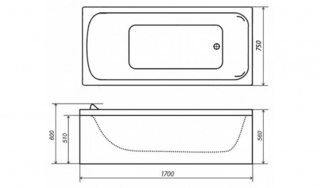 Акриловая ванна Triton Стандарт 170х75 фото