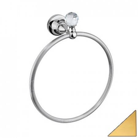 Полотенцедержатель кольцо Cezares Olipm OLIMP-RN-03/24-Sw золото/swarovski фото