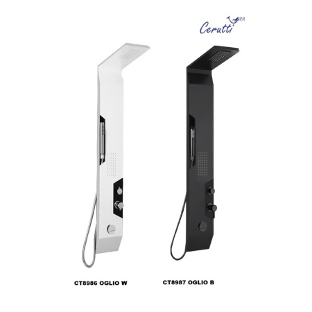 Душевая панель Cerutti SPA  Oglio B CT8987 черная матовая фото