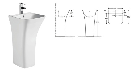 Напольная раковина Cerutti SPA Luca CT7283 45x43 фото