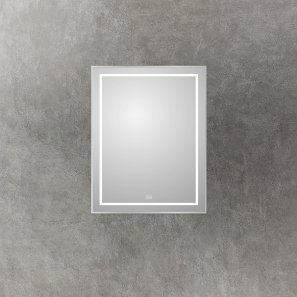 Зеркало с подсветкой, сенсорным выключателем и подогревом BelBagno SPC-KRAFT-700-900-LED-TCH-WARM 70x90 сатин фото