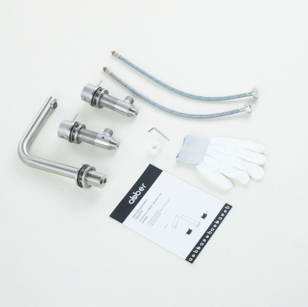 Смеситель для раковины Abber Emotion 316 AF8808BST брашированная сталь фото