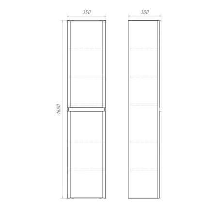 Шкаф-пенал подвесной Comforty Валдай-35П 00-00020835 фото