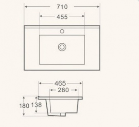 Раковина WeltWasser Deilbach DEILBACH 7506-70 71х46,5 фото