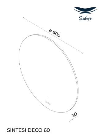 Зеркало с подсветкой SINTESI DECO 60 SIN-SPEC-DECO-60 60x60 фото