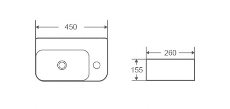 Раковина WeltWasser Aisbach AISBACH 5117 R 45х26 фото