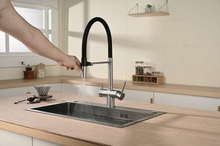 Смеситель для кухни с подключением к фильтру Vincea VKF-120CH хром фото