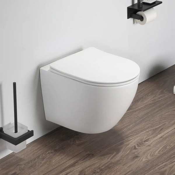 Унитаз подвесной безободковый Cerutti SPA Ticino Aria CT8917 с сиденьем, белый матовый фото