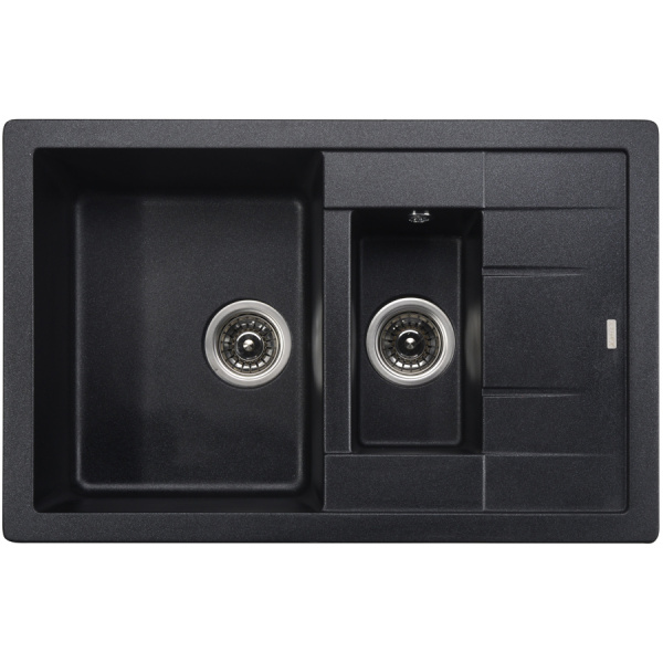 Мойка кухонная Kaiser KG2M-7850-BP черный мрамор фото