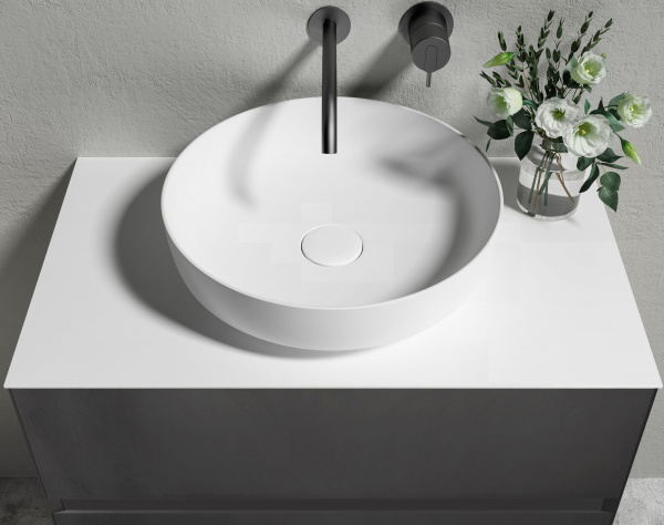 Тумба с раковиной AltroBagno Calabria 800 Matte black фото
