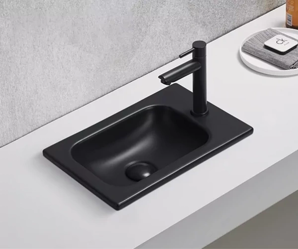 Встраиваемая раковина GID Bm3340 40x26 черная матовая фото