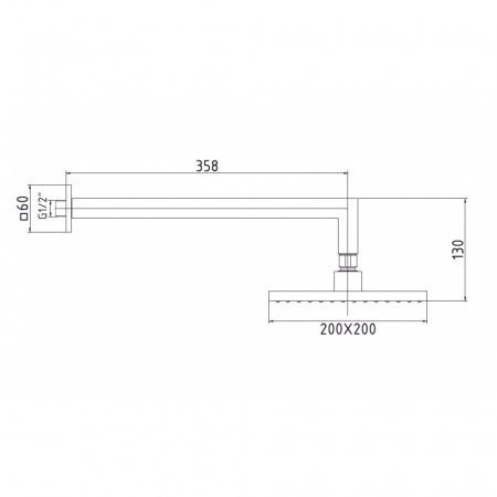 Верхний тропический душ E.C.A. Tiera 102145031 фото