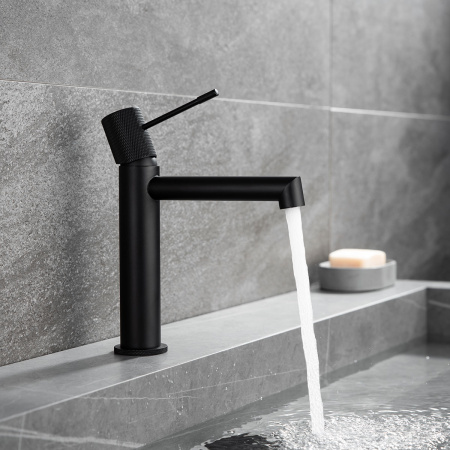 Смеситель для раковины Vincea Desire VBF-1D1MB черный матовый фото