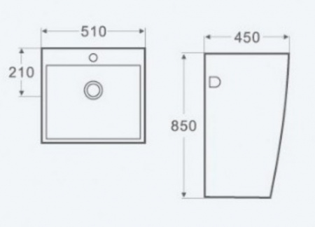 Напольная раковина WeltWasser Gelbach 10000003762 фото
