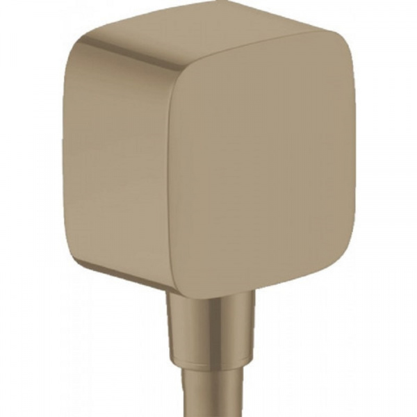 Шланговое подсоединение с клапаном обратного тока Hansgrohe FixFit E 26457140 шлифованная бронза фото