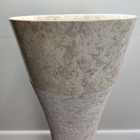 Раковина напольная из мрамора Cream MN-01362 (40*40*90) фото