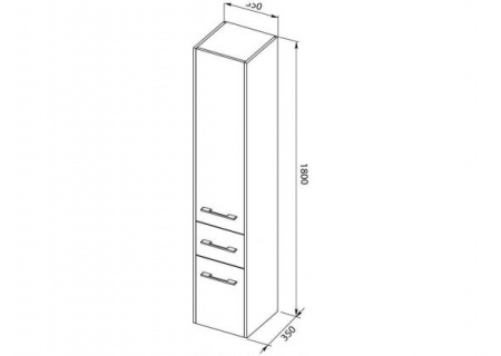 Шкаф-пенал для ванной Aquanet Августа 35 00210016 фото