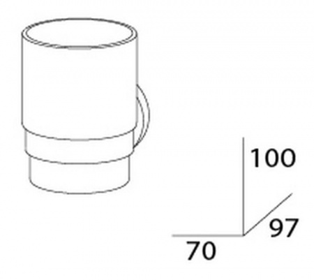 Стакан для зубных щеток стеклянный Artwelle Harmonia HAR 012 фото