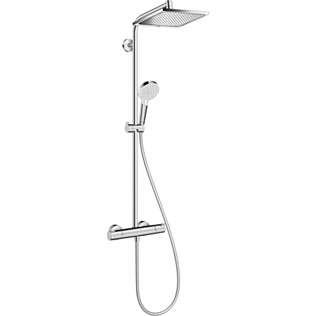 Душевая система с тропическим душем Hansgrohe Crometta Е 240 1jet Showerpipe 27271000 фото