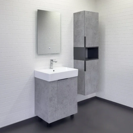 Тумба с раковиной Comfortу Асти 00-00019190CF бетон светлый фото