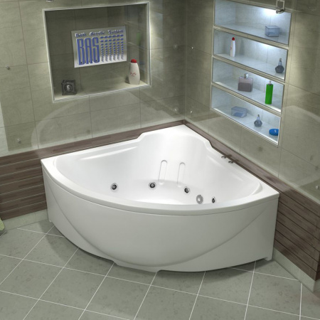 Ванна акриловая с гидромассажем Bas Ирис 150х150 фото