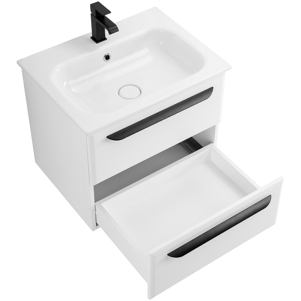 Тумба под раковину Cezares Eco 60 ECO-CER-N-600-2C-SO-BL 60 см, Bianco Lucido фото