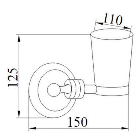 Стакан для зубных щеток Boheme Hermitage Chrome 10383 фото