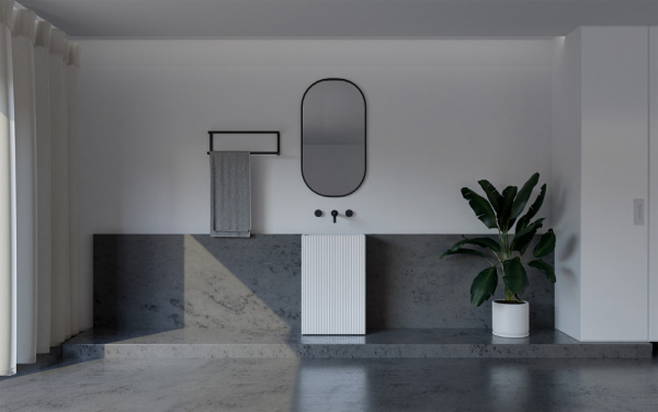 Напольная раковина Abber Stein AS2503-H 50x40 белая матовая фото