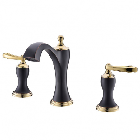 Смеситель для раковины двухвентильный Timo Unari 7511/04F черный антик фото