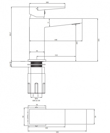 Cмеситель для раковины Omnires Fresh FR7110CR фото