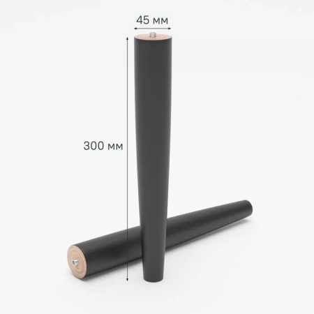 Ножки для мебели Iddis Optima Home OPH30B1i96 2 шт. черный матовый фото