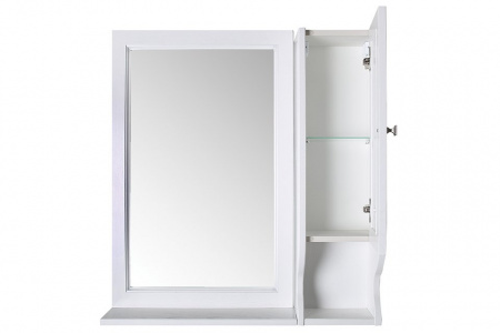 Зеркало со шкафчиком ASB-Woodline Гранда 11483+11485 белое фото