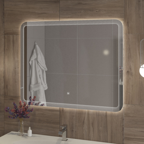 Зеркало с подсветкой и сенсорным выключателем Cezares Duet CZR-SPC-DUET-1000-800-LED-TCH 100x80 фото