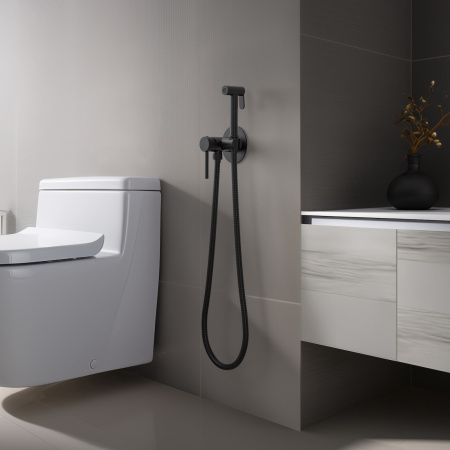 Гигиенический душ со смесителем Timo Saona 2338/03SM Черный фото