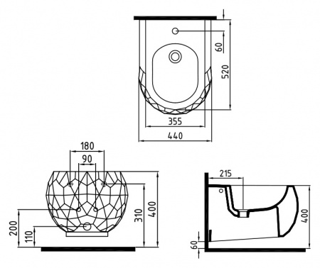 Биде подвесное Bien Pent PNBA05201VD1W3000 фото