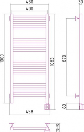 Электрический полотенцесушитель Сунержа Модус 00-0521-1040 фото