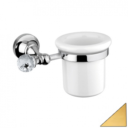 Стакан для зубных щеток Cezares Olipm OLIMP-TUM-03/24-Sw золото/swarovski фото