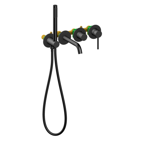 Смеситель для ванны с душем Timo Saona 2314/03YSM черный фото