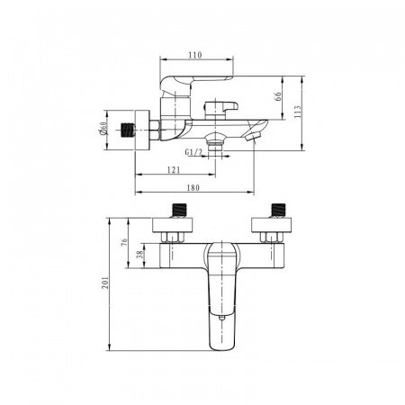 Смеситель для ванны с душем Kaiser Glory 69022 фото