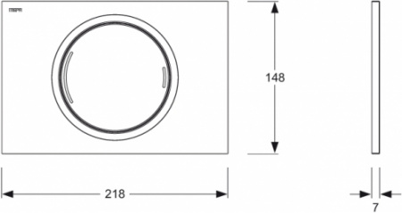 Смывная клавиша Mepa Zero 421854 белое стекло фото