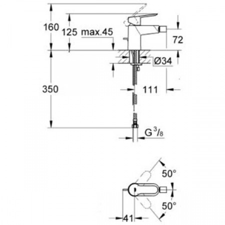 Смеситель для биде Grohe BauEdge 23332000 фото
