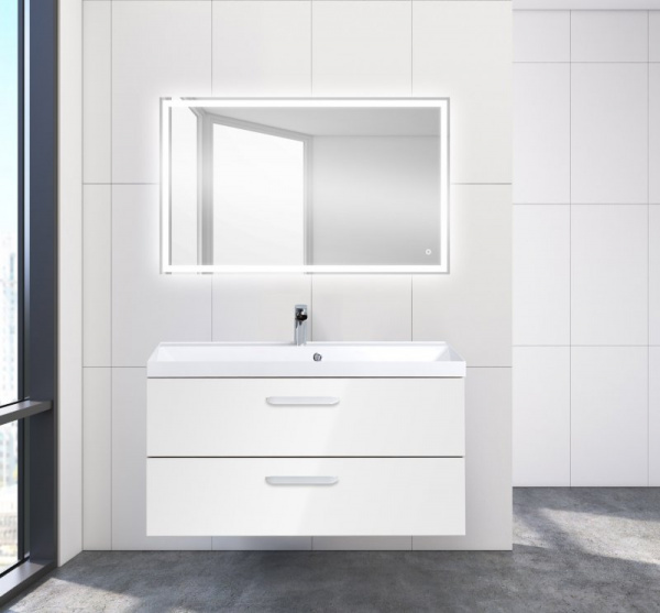 Тумба под раковину Belbagno Aurora AURORA-1000-2C-SO-BL Bianco Lucido фото