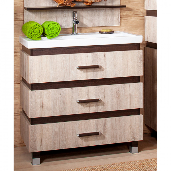 Тумба с раковиной Бриклаер Техас 80 см фото