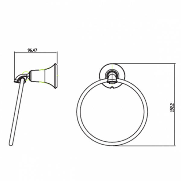 Полотенцедержатель Kaiser Bronze II KH-4001 фото
