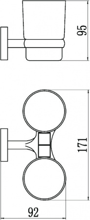 Два стакана для зубных щеток Savol 87 S-008768 фото