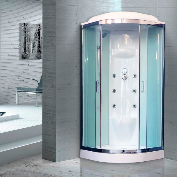 Душевая кабина Royal Bath НК RB100HK7-WT-CH 100x100 фото