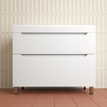 Тумба напольная Style Line Остин 100 ЛС-00002399 белая фото